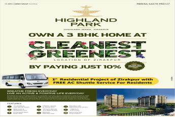 Own a 3 bhk home at cleanest greenest Highland Park in Zirakpur, Chandigarh